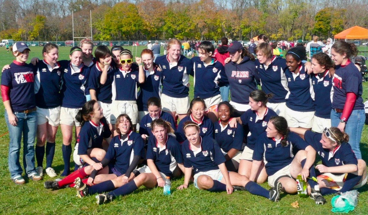 Louise Couceiro with rugby team