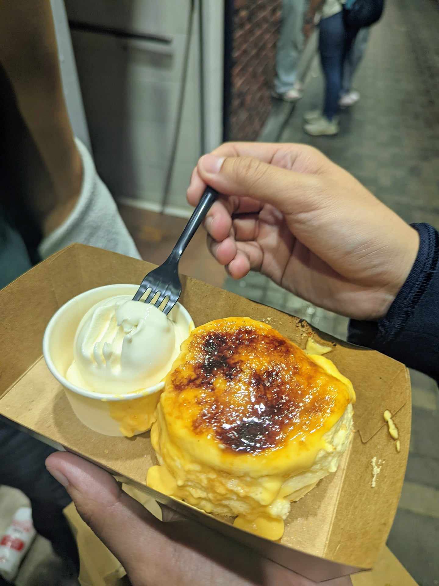 Creme brulee pancakes