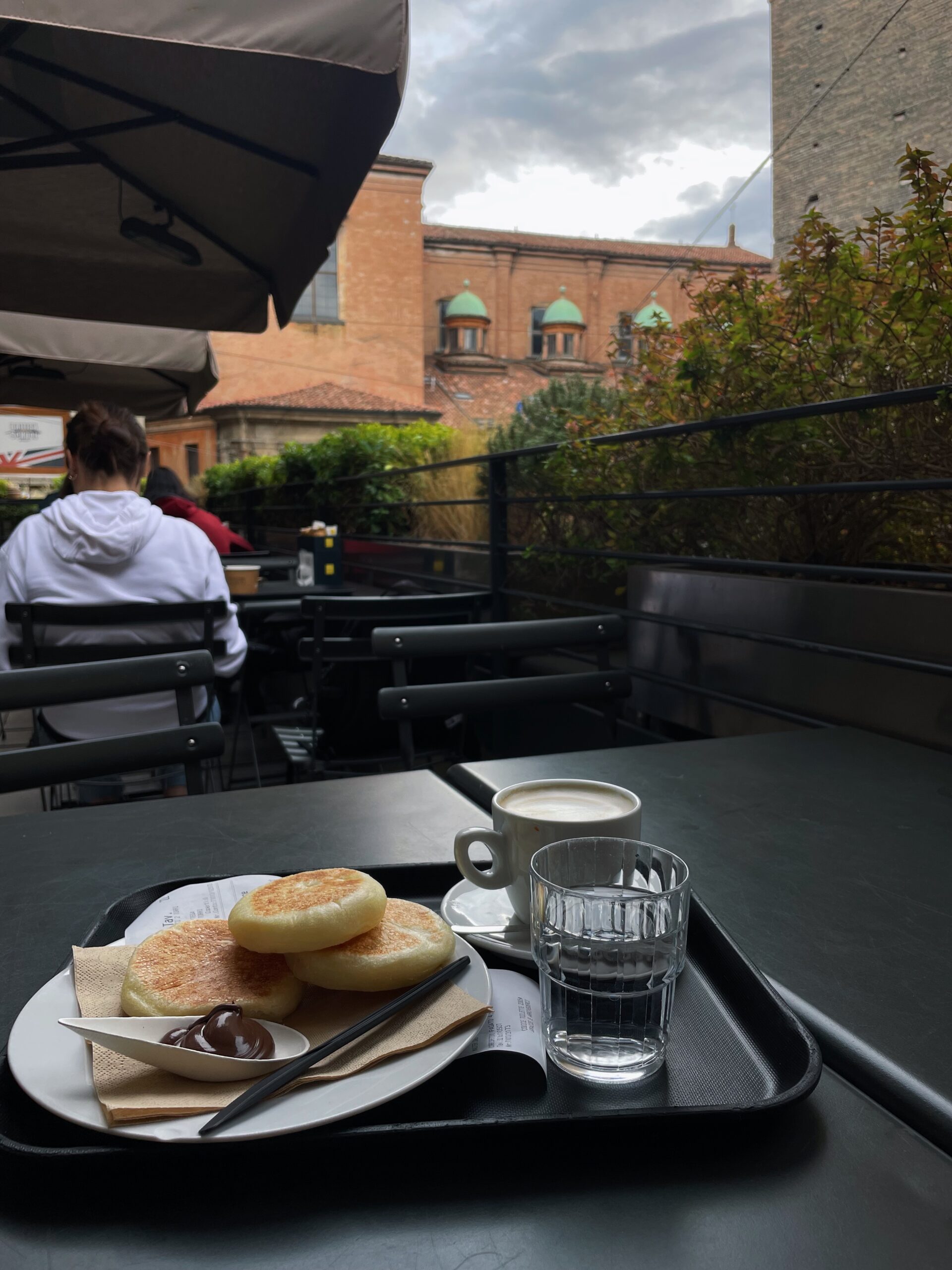 Bottega Portici 2 Torri: Cafe next to the famous two towers of Bologna, has tons of food and drink options, and seating is available inside and outside on their terrace that overlooks the two towers. Study hours are limited.