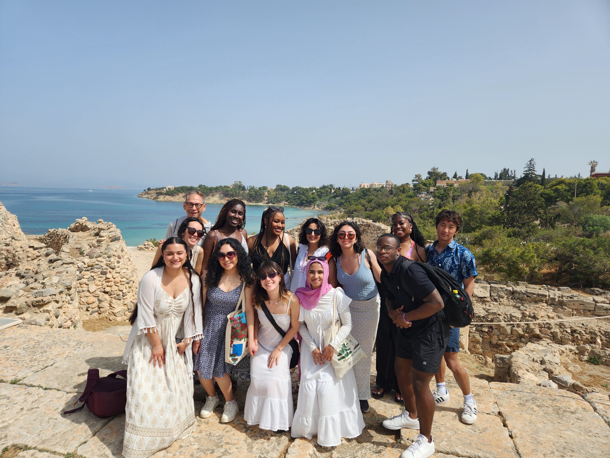 Group of Penn Global Seminar students in Greece