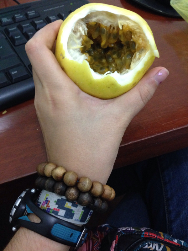 The best fruit ever--maracuya (passion fruit)