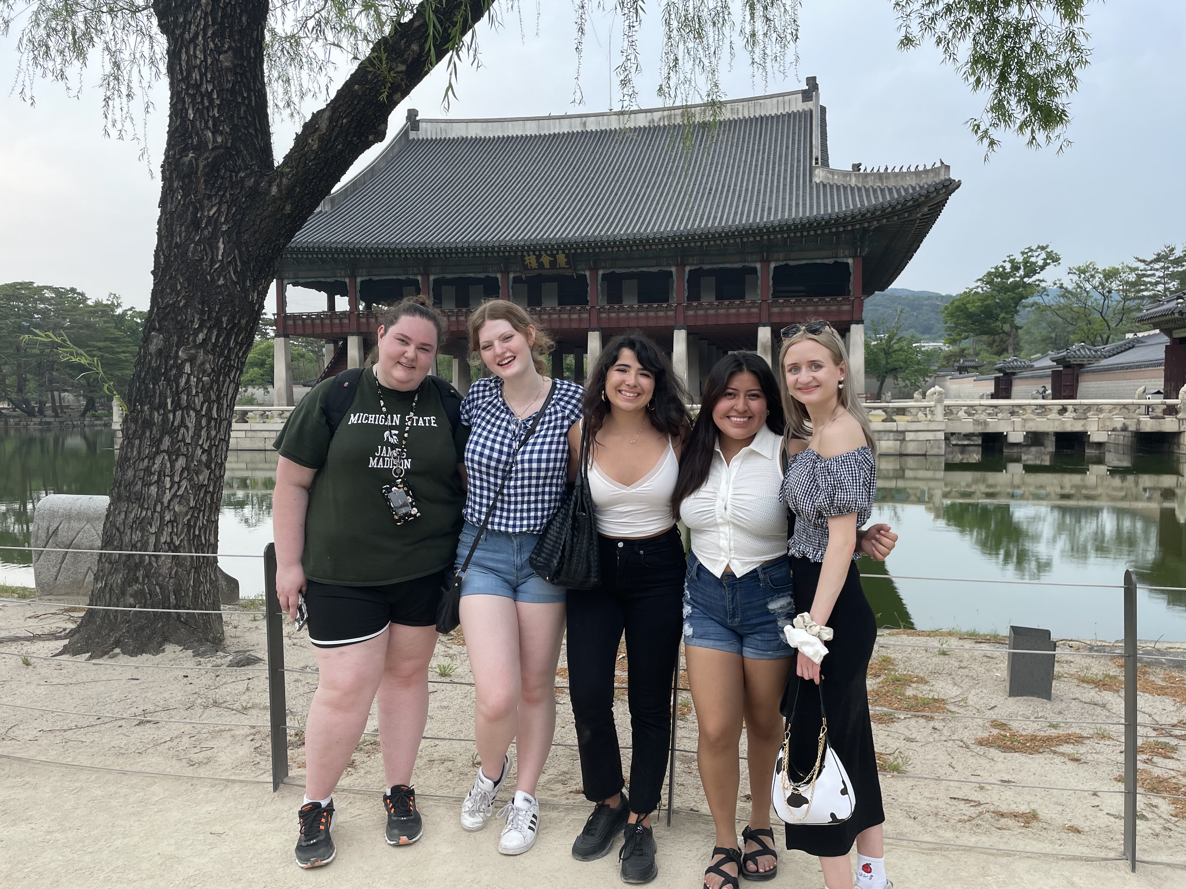 Sinead with friends Gyeongbokgung Palace