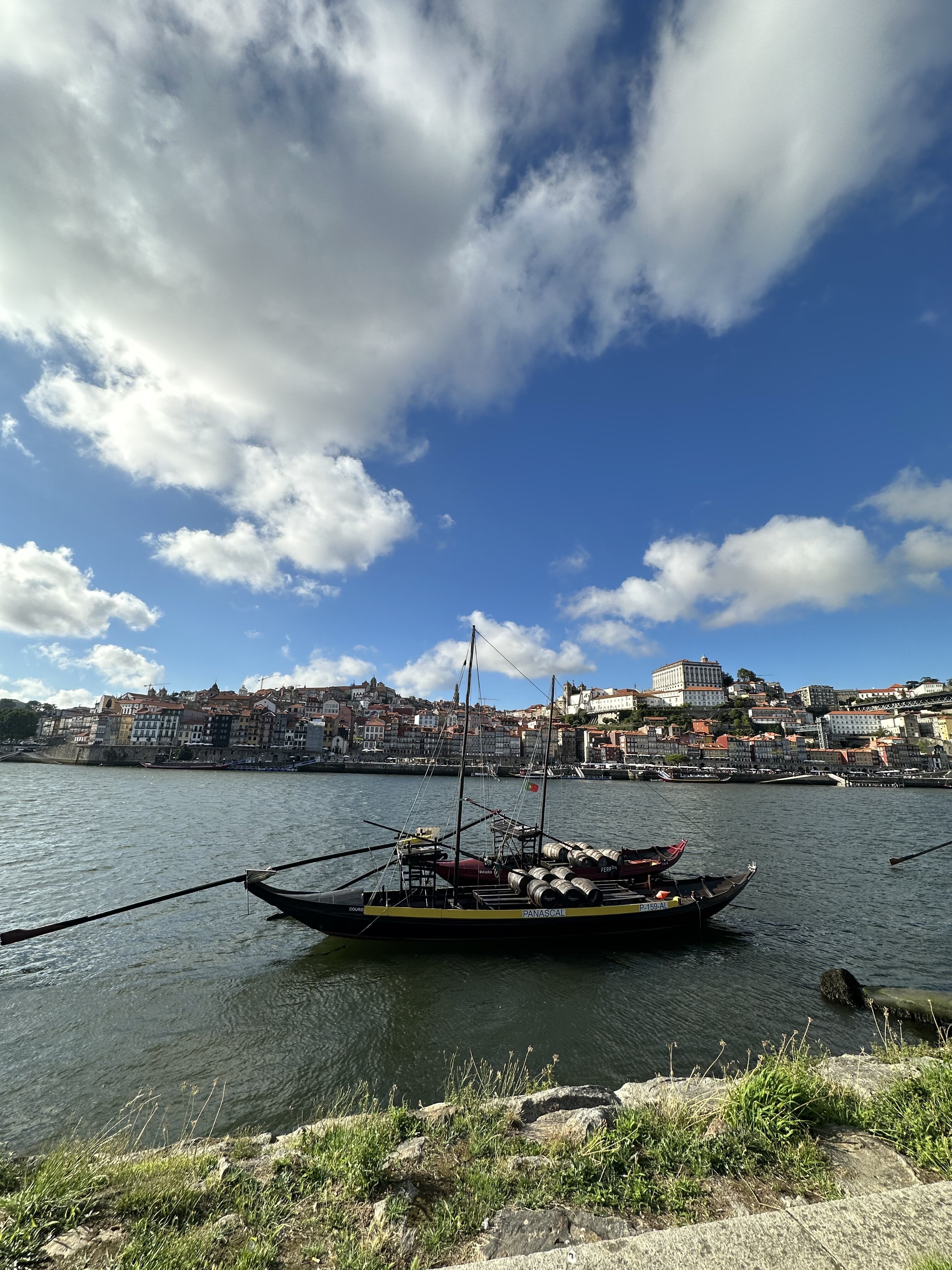 A ship docked in Porto.