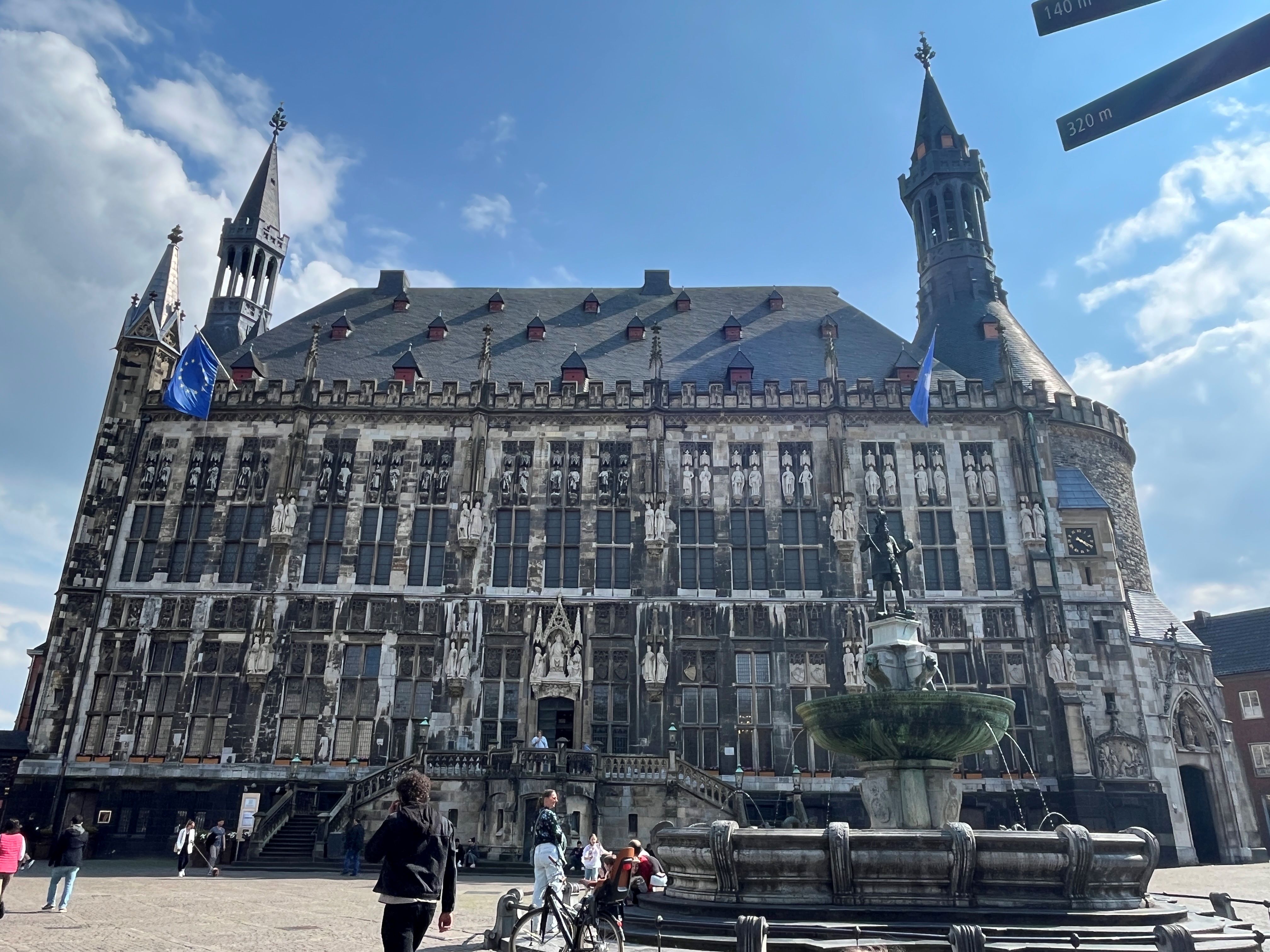 The Medieval city hall in Aachen, also related with emperor Charlemagne.