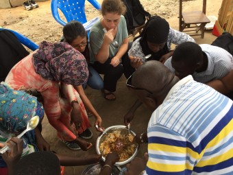 Anjalee interning abroad in the Gambia