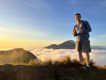 Ryan on the Mount Batur