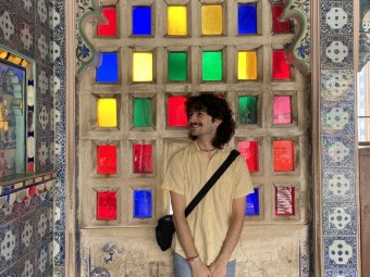 Trevor at colorful City Palace