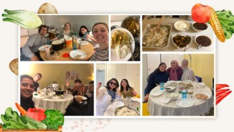 Collage of Ojasvi's meals with friends