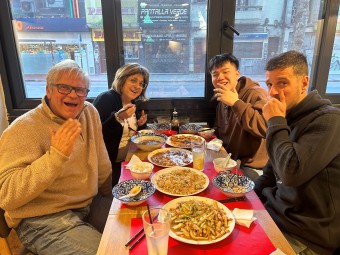 Uruguayan host family Chinese food for the very first time