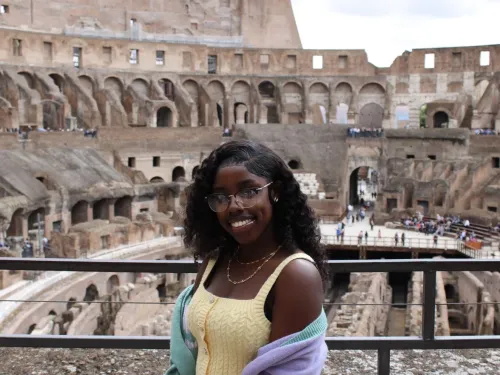 Dasmine at The Roman Colosseum.