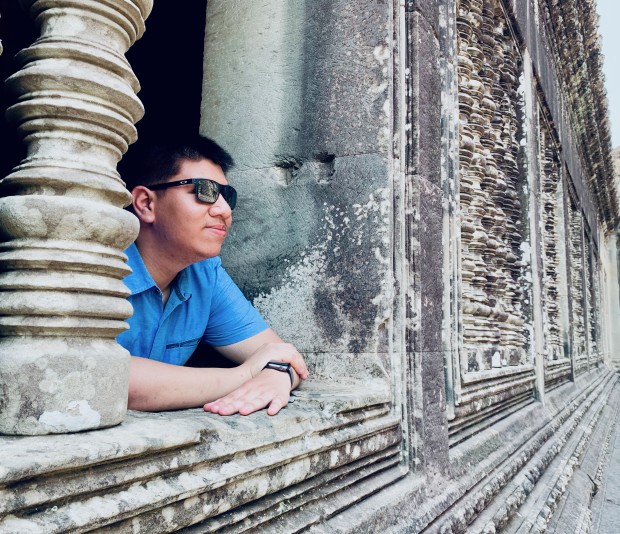 Student Andy Nguyen during a semester abroad in Asia.