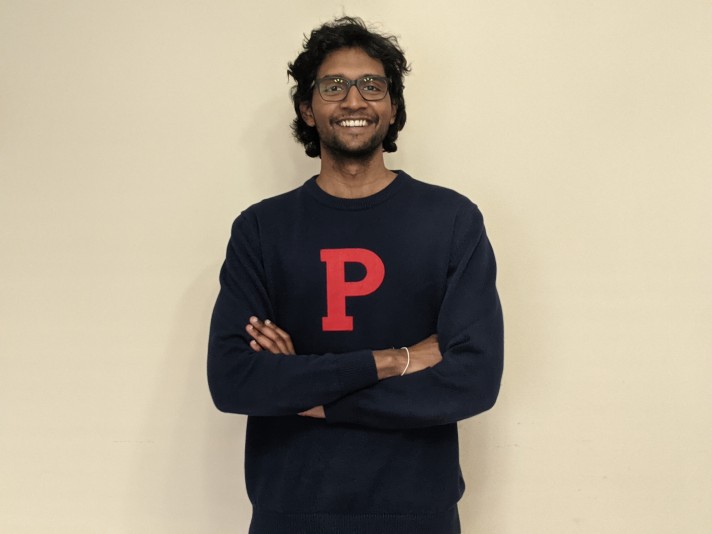Sasidharan Ravikumar wearing a Penn sweater