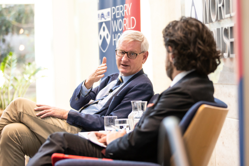 Carl Bildt speaks at Perry World House, March 2022