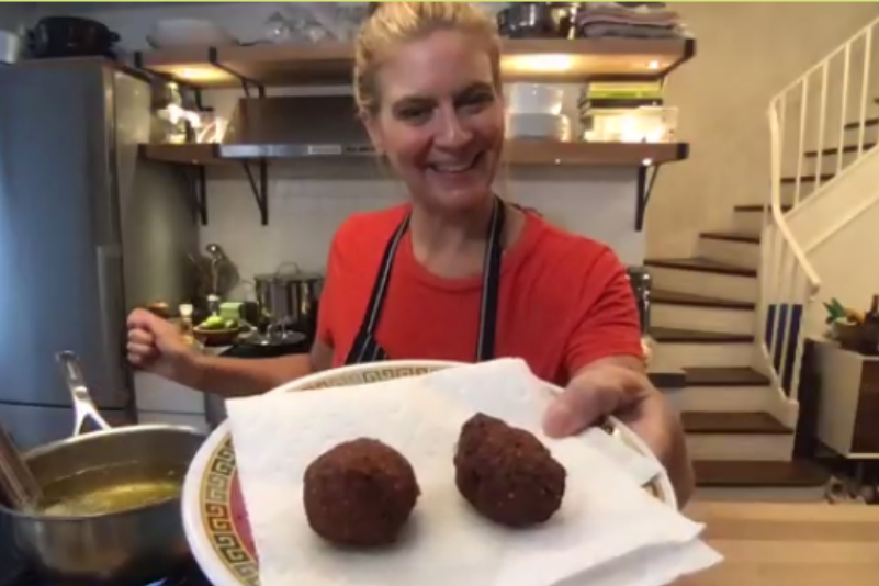 Amanda Freitag cooks kibbeh