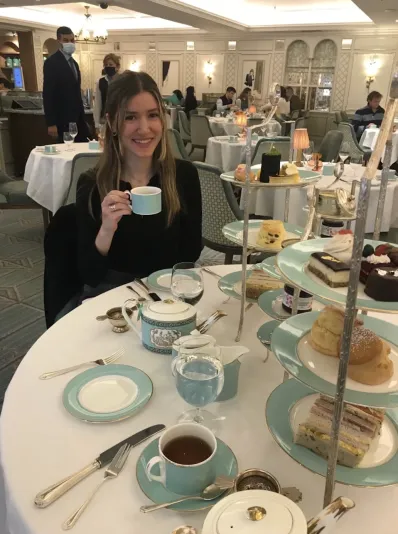 Danielle at an afternoon tea session