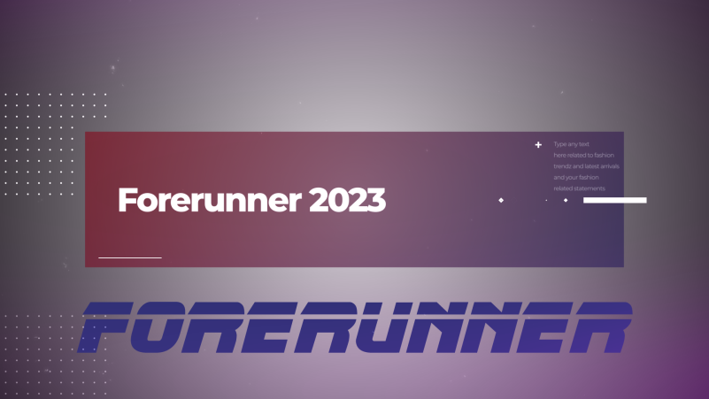 2023 Forerunner Promotional Video