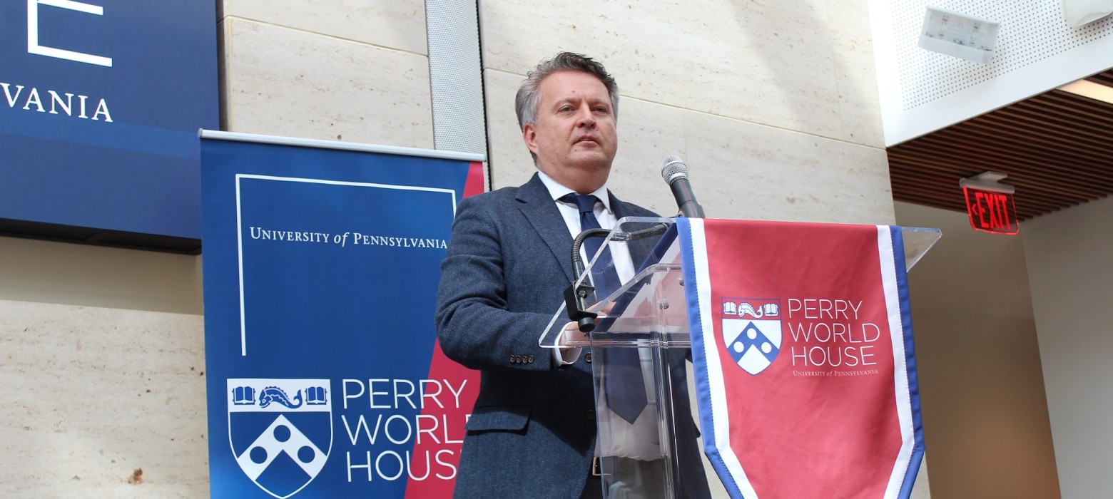 Sergiy Kyslytsya speaks at Perry World House