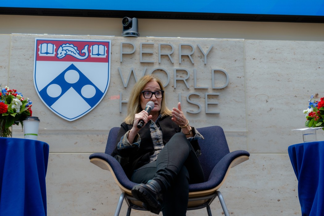 Rachel Bronson speaking at Perry World House