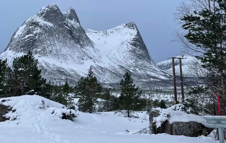 Student photo of snowy mountains in Norway