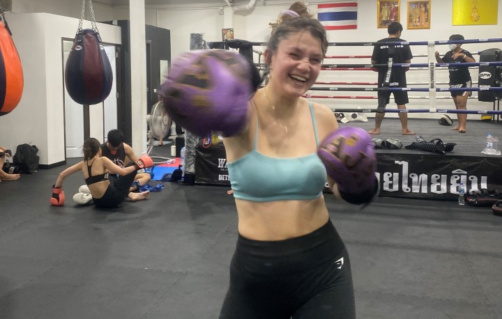Alexandra at a boxing class