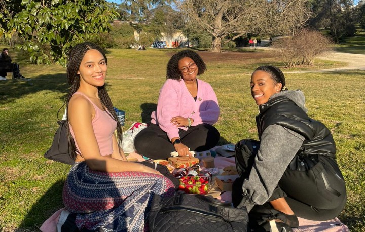 Tyeirra on a picnic with friends