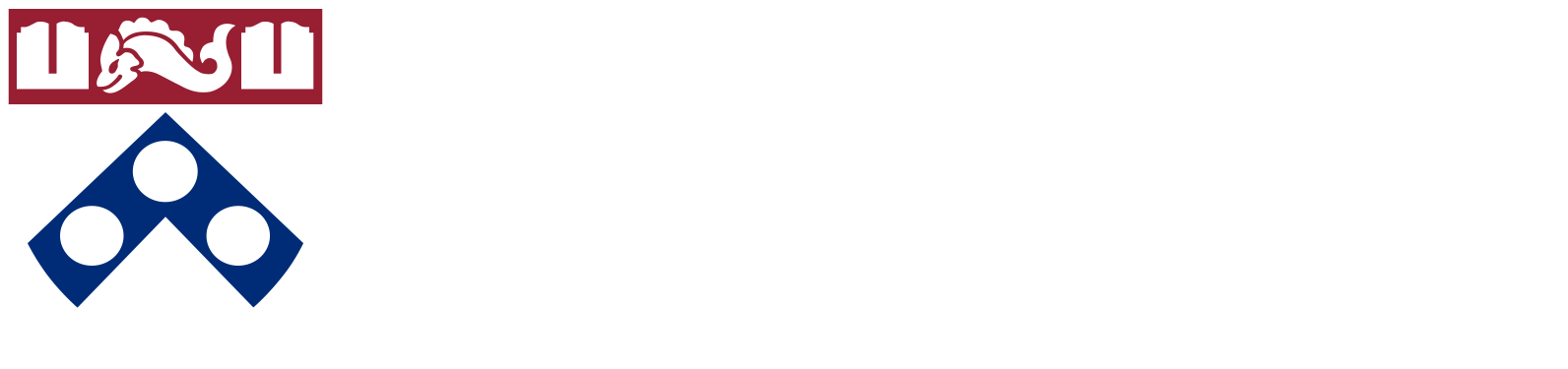 All white version of the Penn Wharton China Center logo
